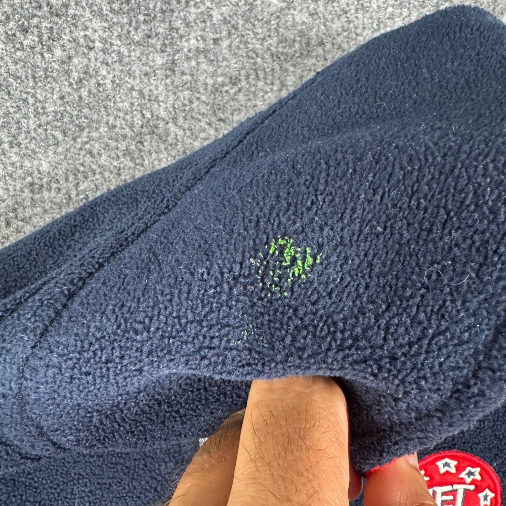 Planet Hollywood Fleece Jacket Mens Size L Navy Red Full Zip Embroidered Logo - Picture 3 of 10